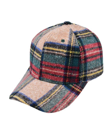 Retro Patchwork Colorblock Plaid Striped Cap