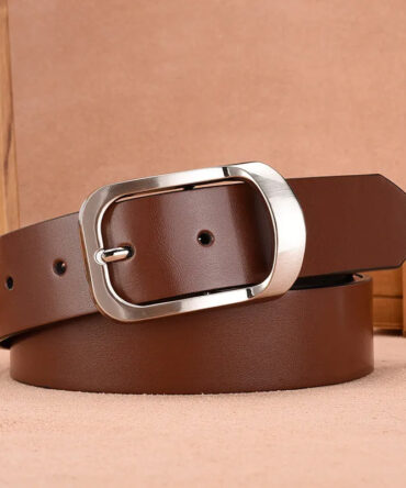 Fashion Casual Business Versatile Square Pin Buckle Leather Belt