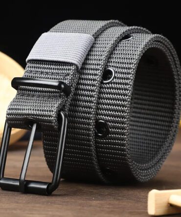 Fashion Casual Square Pin Buckle Canvas Belt